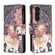 Samsung Galaxy S24+ 5G Colored Drawing Pattern Zipper Leather Phone Case - Flower Elephant