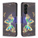 Samsung Galaxy S24+ 5G Colored Drawing Pattern Leather Phone Case - Big Butterfly