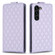 Samsung Galaxy S24+ 5G Diamond Lattice Vertical Flip Leather Phone Case - Purple