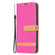 Samsung Galaxy S24+ 5G Color Block Denim Texture Leather Phone Case - Rose Red