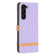 Samsung Galaxy S24+ 5G Color Block Denim Texture Leather Phone Case - Purple