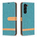 Samsung Galaxy S24+ 5G Color Block Denim Texture Leather Phone Case - Green