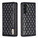 Samsung Galaxy S24+ 5G Diamond Lattice Magnetic Leather Flip Phone Case - Black