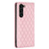 Samsung Galaxy S24+ 5G Diamond Lattice Magnetic Leather Flip Phone Case - Pink Samsung Galaxy S24+ 5G Diamond Lattice Magnetic Leather Flip Phone Case - Pink