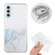 Samsung Galaxy S24+ 5G Hollow Marble Pattern TPU Shockproof Phone Case with Rope - Grey