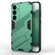 Samsung Galaxy S24+ 5G Punk Armor 2 in 1 PC + TPU Shockproof Phone Case with Invisible Holder - Green