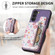 Samsung Galaxy S24+ 5G Retro Painted Zipper Wallet Back Phone Case - Purple