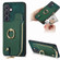 Samsung Galaxy S24+ 5G Cross Leather Ring Vertical Zipper Wallet Back Phone Case - Green Samsung Galaxy S24+ 5G Cross Leather Ring Vertical Zipper Wallet Back Phone Case - Green