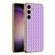 Samsung Galaxy S24+ 5G GKK Weave Texture Electroplating PU Protective Phone Case - Purple