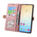 Samsung Galaxy S24+ 5G Geometric Zipper Wallet Side Buckle Leather Phone Case - Pink