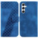 Samsung Galaxy S24+ 5G 7-shaped Embossed Leather Phone Case - Blue