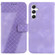 Samsung Galaxy S24+ 5G 7-shaped Embossed Leather Phone Case - Purple