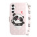 Samsung Galaxy S24+ 5G 3D Colored Horizontal Flip Leather Phone Case - Heart Panda