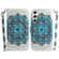 Samsung Galaxy S24+ 5G 3D Colored Horizontal Flip Leather Phone Case - Peacock Wreath