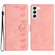 Samsung Galaxy S24+ 5G Seven Butterflies Embossed Leather Phone Case - Pink