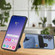 Samsung Galaxy S24+ 5G Carbon Fiber Wallet Flip Card K-shaped Holder Phone Case - Blue Samsung Galaxy S24+ 5G Carbon Fiber Wallet Flip Card K-shaped Holder Phone Case - Blue