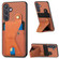 Samsung Galaxy S24+ 5G Carbon Fiber Wallet Flip Card K-shaped Holder Phone Case - Brown