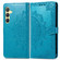 Samsung Galaxy S24+ 5G Mandala Flower Embossed Leather Phone Case - Blue