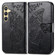 Samsung Galaxy S24+ 5G Butterfly Love Flower Embossed Leather Phone Case - Black