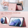 Samsung Galaxy S24+ 5G JEEHOOD J01 Retro Magnetic Detachable Wallet Phone Case - Pink
