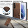 Samsung Galaxy S24+ 5G JEEHOOD J01 Retro Magnetic Detachable Wallet Phone Case - Brown