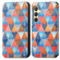 Samsung Galaxy S24+ 5G CaseNeo Colorful Magnetic Leather Phone Case - Rhombus Mandala