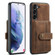 Samsung Galaxy S24+ 5G JEEHOOD RFID Blocking Anti-Theft Magnetic Phone Case - Brown