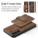 Samsung Galaxy S24+ 5G JEEHOOD RFID Blocking Anti-Theft Magnetic Phone Case - Brown