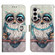 Samsung Galaxy S24+ 5G 3D Painting Horizontal Flip Leather Phone Case - Grey Owl