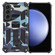 Samsung Galaxy S24+ 5G Camouflage Armor Kickstand TPU + PC Magnetic Phone Case - Light Blue