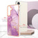 Samsung Galaxy S24+ 5G Electroplating Marble Dual-side IMD Phone Case - Purple 001