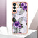 Samsung Galaxy S24+ 5G Electroplating IMD TPU Phone Case - Purple Flower