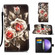 Samsung Galaxy S24+ 5G Colored Drawing Pattern Plain Weave Leather Phone Case - Roses On Black
