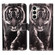 Samsung Galaxy S24+ 5G Colored Drawing Pattern Plain Weave Leather Phone Case - Black And White Tiger