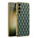 Samsung Galaxy S24+ 5G GKK Rhombus Pattern Electroplating Plain PU Phone Case - Green