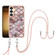 Samsung Galaxy S24+ 5G Electroplating Pattern IMD TPU Shockproof Case with Neck Lanyard - Pink Scales