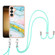 Samsung Galaxy S24+ 5G Electroplating Marble Dual-side IMD Phone Case with Lanyard - Green 004