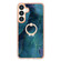 Samsung Galaxy S24+ 5G Electroplating Marble Dual-side IMD Phone Case with Ring - Green 017