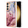 Samsung Galaxy S24+ 5G Electroplating Marble Dual-side IMD Phone Case with Ring - Rose Red 014