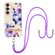 Samsung Galaxy S24+ 5G Flowers and Plants Series IMD TPU Phone Case with Lanyard - Purple Begonia