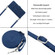 Samsung Galaxy S24+ Skin Feel Heart Embossed Leather Phone Case with Long Lanyard - Blue