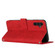Samsung Galaxy S24+ Skin Feel Heart Embossed Leather Phone Case with Long Lanyard - Red Samsung Galaxy S24+ Skin Feel Heart Embossed Leather Phone Case with Long Lanyard - Red