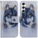 Samsung Galaxy S24+ 5G Coloured Drawing Flip Leather Phone Case - White Wolf