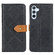 Samsung Galaxy S24+ European Floral Embossed Leather Phone Case - Black