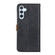 Samsung Galaxy S24+ European Floral Embossed Leather Phone Case - Black