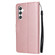 Samsung Galaxy S24+ 5G Multifunctional Horizontal Flip Leather Phone Case with Three Card Slot - Rose Gold