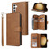 Samsung Galaxy S24+ 5G 9 Card Slots Zipper Wallet Bag Leather Phone Case - Brown