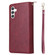 Samsung Galaxy S24+ 5G 9 Card Slots Zipper Wallet Bag Leather Phone Case - Wine Red