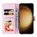 Samsung Galaxy S24+ 5G Bronzing Painting RFID Leather Case - Rose Flower