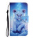 Samsung Galaxy S24+ 5G Colored Drawing Pattern Leather Phone Case - Little Leopard